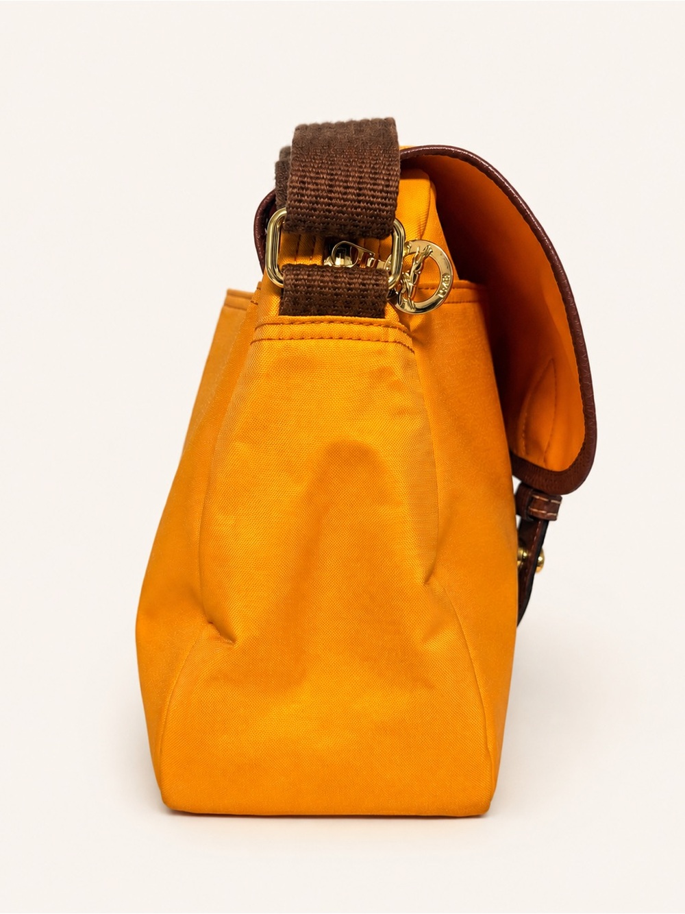 Longchamp Vintage Le Pliage Orange Nylon Messenger Crossbody Bag - Picture 4 of 11